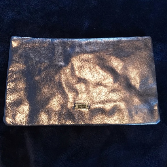 Maison Scotch Leather Tassle Envelope Clutch - Picture 3 of 8